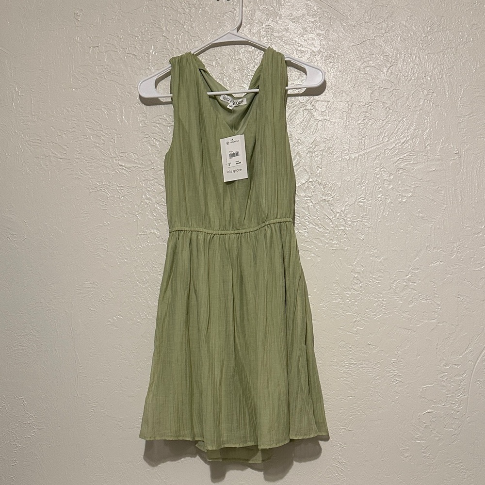 Chic Olive Sleeveless Mini Dress
